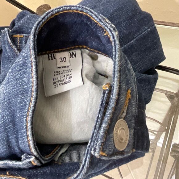 Hudson Jeans Womens 30 Bacara Straight Crop Mid Rise Light Wash Denim distressed - Picture 6 of 16